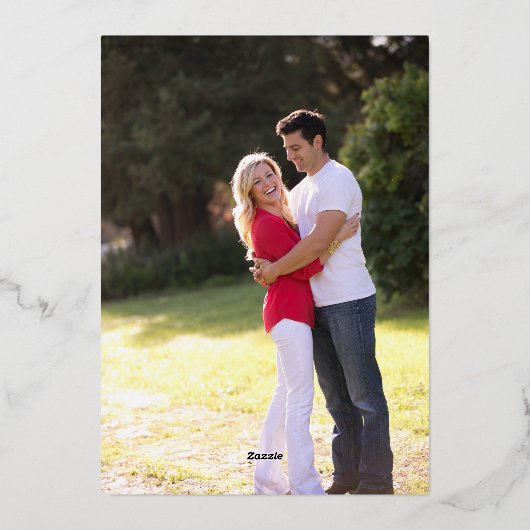 25年ジュビリー誕生日25結婚周年 箔招待状 (裏面)