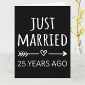 25年前に結婚しました カード (黄色い花)