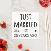 25年前に結婚しました スタンダードカクテルナプキン (インサイチュ)