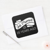 25年前に結婚しました V スクエアシール (封筒)