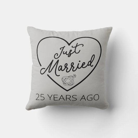 25年前の結婚記念日にぴったり III クッション (裏面)