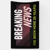 25年勤続記念従業員賞与 横断幕 (縦)