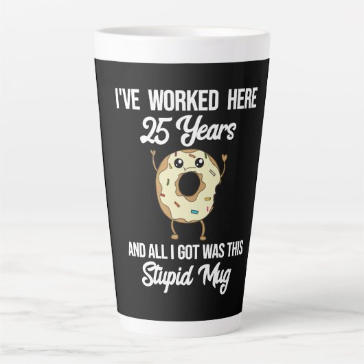 25年勤続記念感謝マグカップ カフェラテマグ (正面)