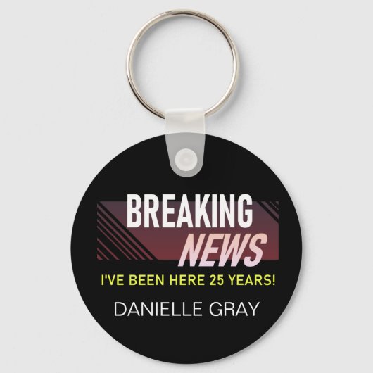 25年勤続記念日の社員評価Acr キーホルダー (正面)