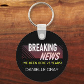 25年勤続記念日の社員評価Acr キーホルダー (正面)