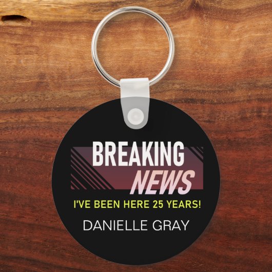 25年勤続記念日の社員評価Acr キーホルダー (正面)