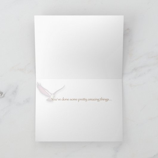 25年従業員記念日おめでとう鳥 カード (内部)