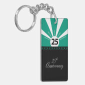 25年目の従業員をパーソナライズ キーホルダー (正面左)
