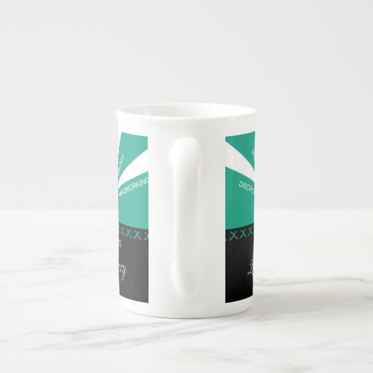 25年目の従業員をパーソナライズ ボーンチャイナマグカップ (裏面)