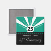 25年目の従業員をパーソナライズ マグネット (正面/裏面)