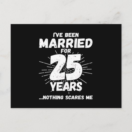 25年目の結婚記念日 面白いギフト ポストカード (正面)