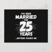 25年目の結婚記念日 面白い 夫婦ネタ ポストカード (正面)