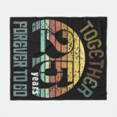 25年結婚記念日 フリースブランケット (正面(横))