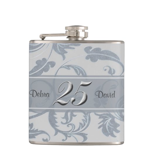 25年結婚記念 フラスク (正面)
