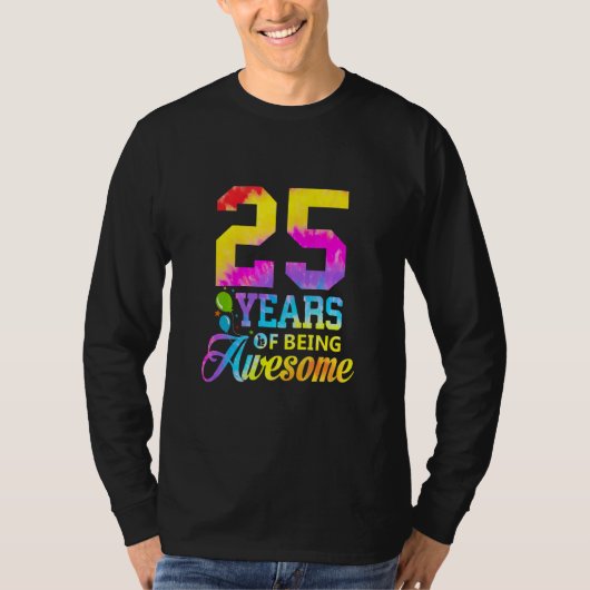 25年絞り染め25素晴らし誕生日Pr Tシャツ (正面)