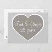 25年銀白ハート銀記念日 ポストカード (正面/裏面)