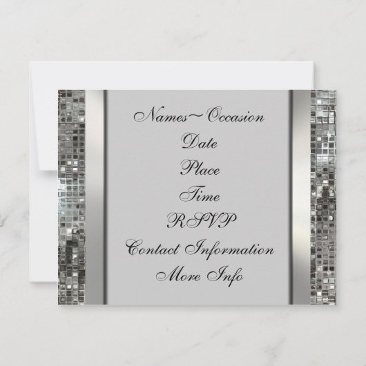 25年銀記念日エレガント招待状 招待状 (裏面)