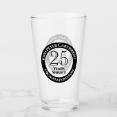 25年間ロングサービスお祝いガラス タンブラーグラス (正面)