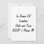 25招待され周年を迎える 招待状 (裏面)