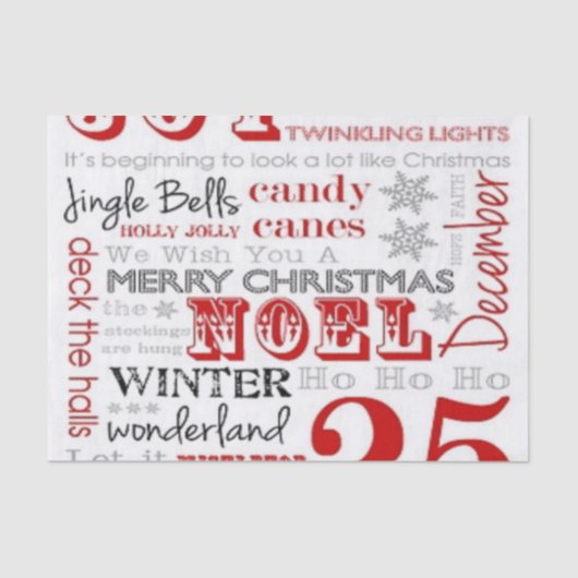 25日のクリスマスのティッシュペーパー 薄葉紙 (正面)