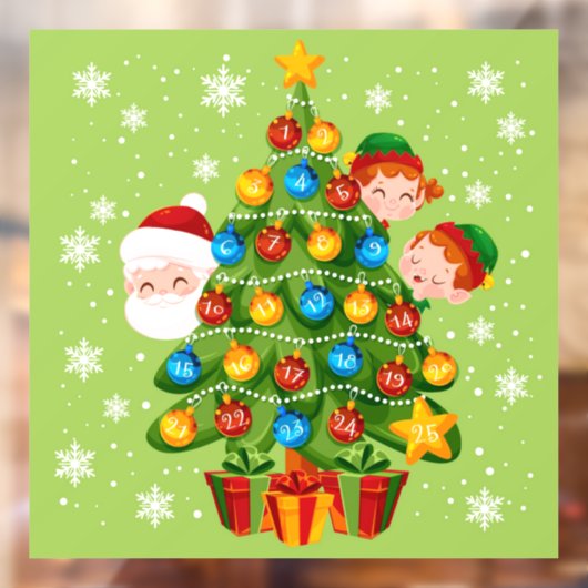 25日のクリスマス、クリスマスツリー ウィンドウサイン (シート2)