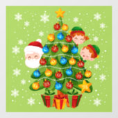 25日のクリスマス、クリスマスツリー ウィンドウサイン (シート)