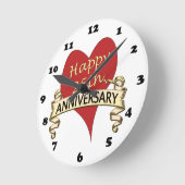 25日。記念日 ラウンド壁時計 (傾斜)
