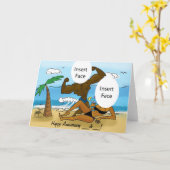 25日/50周年ビーチグリーティングカード1 カード (黄色い花)