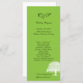 25春ツリーグリーン/ホワイト結婚式 プログラム (正面/裏面)