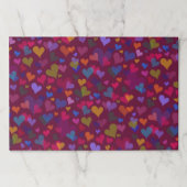 25枚かわいい紫のカラフルハート ペーパーパッド (正面)