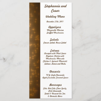 25枚のメニューカードウィンターブラウン/スター&バブル メニュー