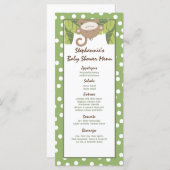 25枚のメニューカードサファリのジャングル猿の緑 メニュー (正面/裏面)