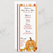 25枚のメニューカード秋の秋のカボチャベビー メニュー (正面/裏面)