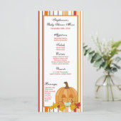 25枚のメニューカード秋の秋のカボチャベビー メニュー (スタンド正面)