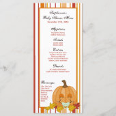 25枚のメニューカード秋の秋のカボチャベビー メニュー (正面)