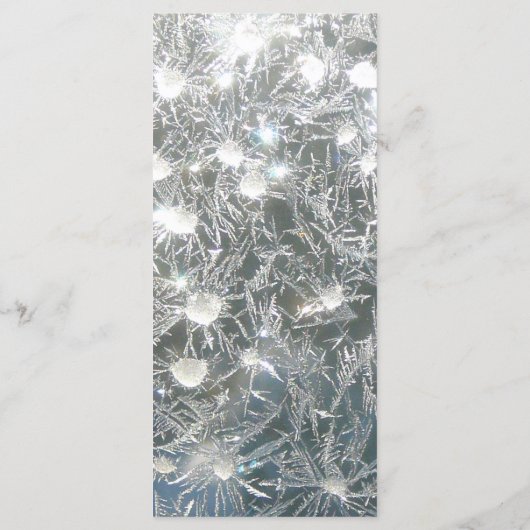 25枚のメニューカード粉々氷の割れた冬用ガラス メニュー (裏面)