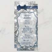 25枚のメニューカード粉々氷の割れた冬用ガラス メニュー (正面/裏面)