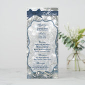 25枚のメニューカード粉々氷の割れた冬用ガラス メニュー (スタンド正面)