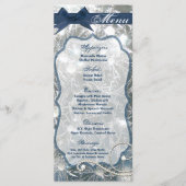 25枚のメニューカード粉々氷の割れた冬用ガラス メニュー (正面)