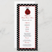 25枚のメニューカード赤のてんとう虫 メニュー (正面/裏面)