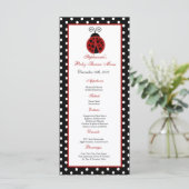 25枚のメニューカード赤のてんとう虫 メニュー (スタンド正面)