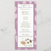 25枚のメニューカードJacanaの女の子のジャングルの動物園動物 メニュー (正面)