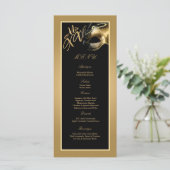 25枚のメニューカードMis XV紫色の金ゴールドのパーティー メニュー (スタンド正面)