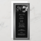 25枚のメニューカードMis XV銀製の黒いパーティー メニュー (正面/裏面)