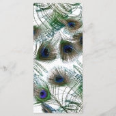 25枚メニューカードピーコックフェザー青/エレガント緑 メニュー (裏面)