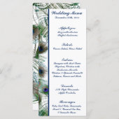 25枚メニューカードピーコックフェザー青/エレガント緑 メニュー (正面/裏面)