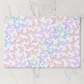 25枚 パステル蝶のビジネスギフト包装紙 ペーパーパッド (正面)