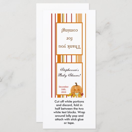 25棒つきキャンデートッパー秋秋パンプキンベビー (正面/裏面)