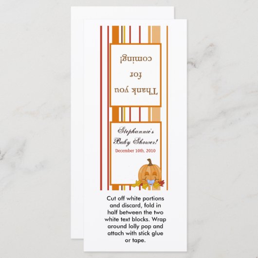 25棒つきキャンデートッパー秋秋パンプキンベビー (正面/裏面)
