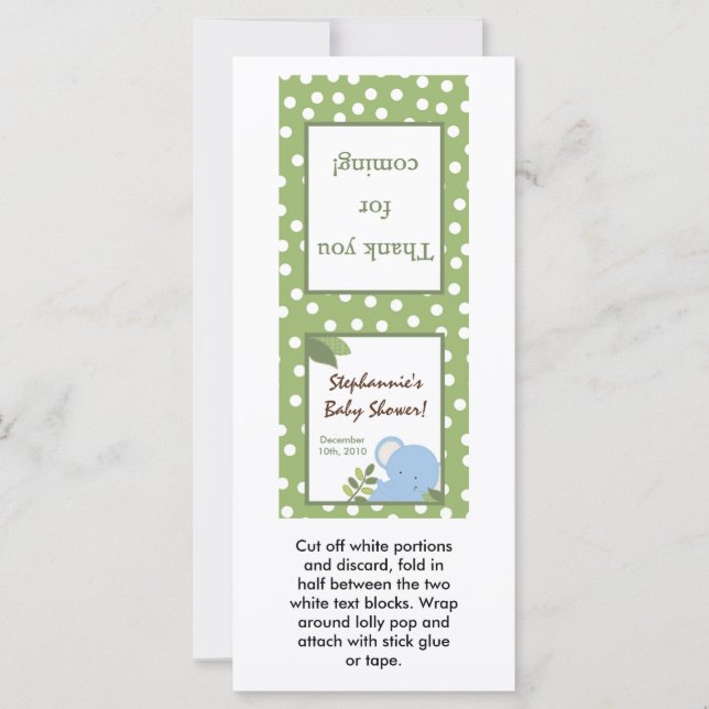 25棒つきキャンデートッパーSafariジャングルエレファントグリーン (正面)